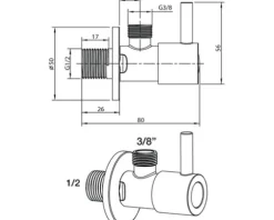 Handwaschbecken-Installationsset schwarz matt besteht aus Kaltwasserhahn, Flexschlauch, Eckventil 1/2" x 3/8", Siphon 1 1/4" x 32 mm und ein Ablaufventil nicht verschließbar 1 1/4" 30.415.02
