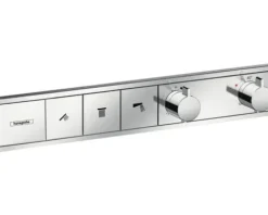 hansgrohe Unterputz Thermostat Dusche RainSelect chrom für 3 Verbraucher ohne Unterputzgrundkörper 15381000