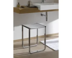 Hocker KEUCO Plan chrom/weiß glänzend matt 14982010051