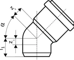 HT-B Bogen 15° DN 90 mm