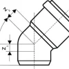HT-B Bogen 15° DN 32 mm