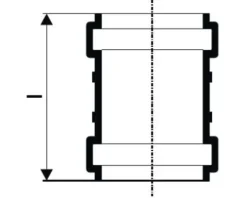 HT-MM Doppelmuffe DN 32 mm