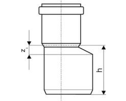 HT-R Reduzierung kurze Ausführung DN 75 mm / 50 mm