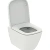 Ideal Standard Wand-WC Set i.life S Tiefspüler ohne Spülrand weiß glänzend mit WC-Sitz T473801