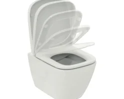 Ideal Standard Wand-WC Set i.life S Tiefspüler ohne Spülrand weiß glänzend mit WC-Sitz T473801