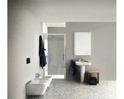 Ideal Standard Wand-WC Set i.life S Tiefspüler ohne Spülrand weiß glänzend mit WC-Sitz T473801