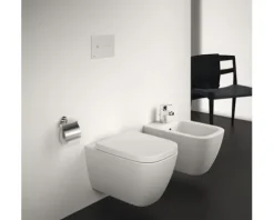 Ideal Standard Wand-WC Set i.life S Tiefspüler ohne Spülrand weiß glänzend mit WC-Sitz T473801