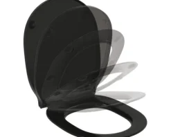 Ideal Standard Wand-WC Set Connect Air Tiefspüler ohne Spülrand schwarz matt mit WC-Sitz K8768V3