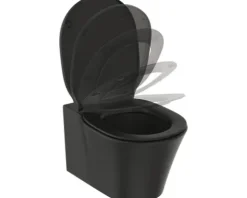 Ideal Standard Wand-WC Set Connect Air Tiefspüler ohne Spülrand schwarz matt mit WC-Sitz K8768V3