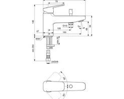 Ideal Standard Wannenrandarmatur CERAPLAN chrom BD257AA