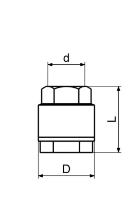 JS RUECKSCHLAGVENTIL, SYSTEM YORK MIT FEDER,1/2,MESSING
