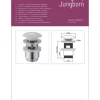 Jungborn Ablaufventil Pop-UP 1 1/4" weiß glänzend