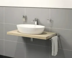 Jungborn Aufsatzwaschtisch KALEN 62,5 x 42 cm weiß glänzend inkl. keramischen Ablaufventil