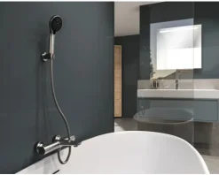 Jungborn Badewannenarmatur mit Thermostat LAMBDA DVGW geprüft gun metal matt