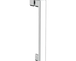 Jungborn Badewannenaufsatz SETTE 80 cm Montage links Profilfarbe chrom Klarglas mit Schmutzabweisende Glasbeschichtung und Stangengriff