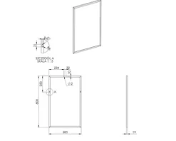 Jungborn Badspiegel 50x80x2 cm Rahmen schwarz matt