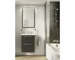 Jungborn Badspiegel 50x80x2 cm Rahmen schwarz matt