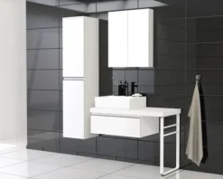 Jungborn Fußstütze TRENTA 45 x 68 cm rund weiß matt