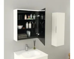 Jungborn Spiegelschrank QUATTRO SEDICI NOVE 60 x 20 x 70 cm weiß matt 1-türig LED IP 44