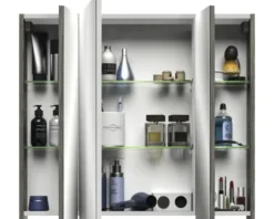 Jungborn Spiegelschrank VENTITRE 80 x 17 x 70,3 cm graphit struktur quer 3-türig J850.198050