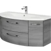 Jungborn Waschtischunterschrank VENTITRE BxHxT 116,3 x 49,2 x 46 cm Frontfarbe graphit struktur quer holzdekor
