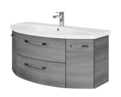 Jungborn Waschtischunterschrank VENTITRE BxHxT 116,3 x 49,2 x 46 cm Frontfarbe graphit struktur quer holzdekor