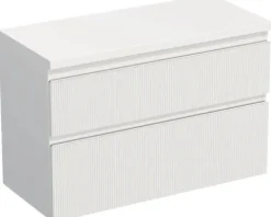 Jungborn Waschtischunterschrank TRENTA BxHxT 96,7 x 64,6 x 44,5 cm Frontfarbe weiß matt TRE DESK 100 2Z W A8916