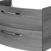 Jungborn Waschtischunterschrank VENTITRE BxHxT 80 x 49,2 x 43 cm Frontfarbe graphit struktur quer holzdekor