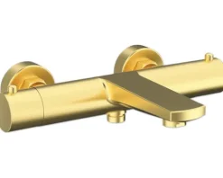 Jungborn Badewannenarmatur mit Thermostat LAMBDA DVGW geprüft gold matt