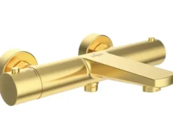 Jungborn Badewannenarmatur mit Thermostat LAMBDA DVGW geprüft gold matt