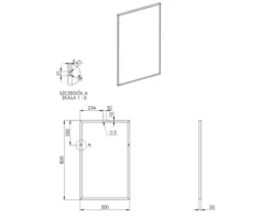 Jungborn Badspiegel 50x80x2 cm Rahmen chrom hochglanz