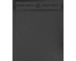Jungborn Duschwanne VENTI 100 x 80 x 3 cm schwarz matt