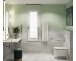 Jungborn Dusch-WC Set DUE 59 Basic Tiefspüler ohne Spülrand weiß mit WC-Sitz (Absenkautomatik, Quick-Release leicht abnehmbar) Turbo Flush Spültechnik und Nachtlicht