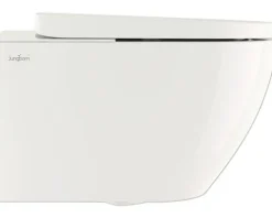 Jungborn Dusch-WC Set DUE 59 Basic Tiefspüler ohne Spülrand weiß mit WC-Sitz (Absenkautomatik, Quick-Release leicht abnehmbar) Turbo Flush Spültechnik und Nachtlicht