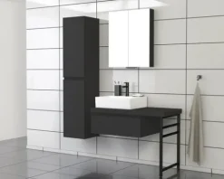 Jungborn Fußstütze TRENTA 45 x 75 cm eckig schwarz matt