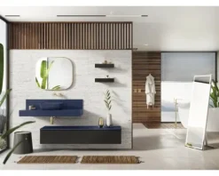 Jungborn NONUS/DECEM Marmorwandpanel BxHxT 80.6x20x1.5 cm navi blau matt