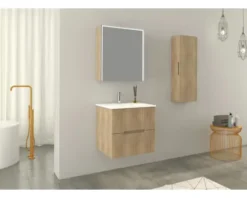 Jungborn Spiegelschrank QUATTRO SEDICI NOVE 60 x 20 x 70 cm tabacco 1-türig LED IP 44