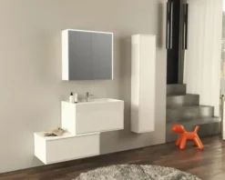 Jungborn Spiegelschrank QUATTRO SEDICI NOVE 80 x 20 x 70 cm weiß matt 2-türig LED IP 44
