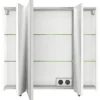 Jungborn Spiegelschrank VENTITRE 80 x 17 x 70,3 cm weiß glanz 3-türig J850.098050