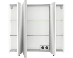 Jungborn Spiegelschrank VENTITRE 80 x 17 x 70,3 cm weiß glanz 3-türig J850.098050