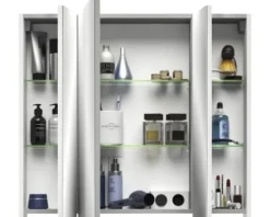 Jungborn Spiegelschrank VENTITRE 80 x 17 x 70,3 cm weiß glanz 3-türig J850.098050