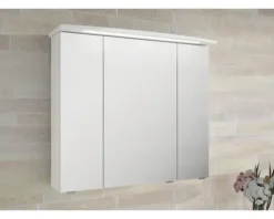 Jungborn Spiegelschrank VENTITRE 80 x 17 x 70,3 cm weiß glanz 3-türig J850.098050