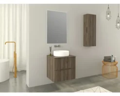 Jungborn Waschtischplatte SEDICI 61 x 50 cm Nussbaum ohne Ausschnitt