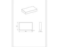Jungborn Waschtischplatte 80,6 x 46 cm Kompaktmarmor Anthrazit ohne Ausschnitt