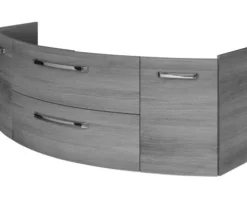 Jungborn Waschtischunterschrank VENTITRE BxHxT 140 x 49,2 x 48 cm Frontfarbe graphit struktur quer holzdekor