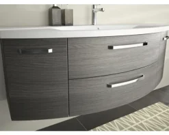 Jungborn Waschtischunterschrank VENTITRE BxHxT 140 x 49,2 x 48 cm Frontfarbe graphit struktur quer holzdekor