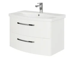 Jungborn Waschtischunterschrank VENTITRE BxHxT 80 x 49,2 x 43 cm Frontfarbe weiß hochglanz