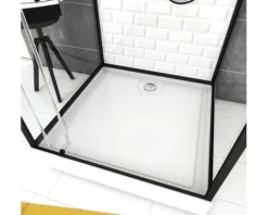 Komplettdusche Aurlane Metro 80 x 80 x 230 cm schwarz