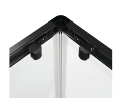 Komplettdusche Aurlane Multi Place 80 x 80 cm Profilfarbe schwarz Klarglas