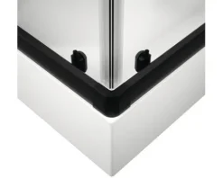 Komplettdusche Aurlane Multi Place 80 x 80 cm Profilfarbe schwarz Klarglas